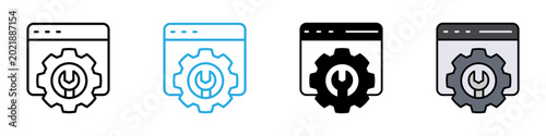 Photos Setting multi - style icon design concept