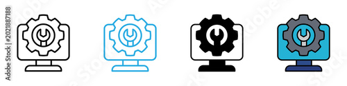 Fotografie Setting multi - style icon design concept