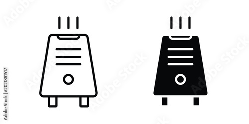 Cuadro en lienzo Air purifier icon symbol. Flat Vector illustration set