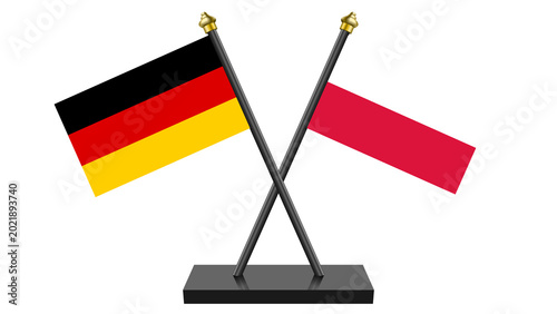 Flag of Poland and Germany