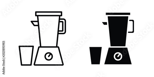 Photos Cold pressed juicer icon symbol. Flat Vector illustration set
