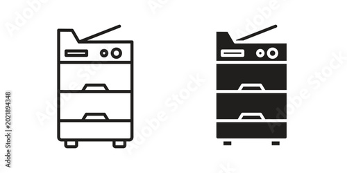 Photos Copier icon symbol. Flat Vector illustration set