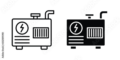 Bild auf Leinwand Generator icon symbol. Flat Vector illustration set