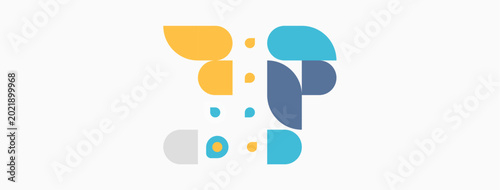 Abstract shapes, colorful dots, simple design. Modern illustration, flat graphics, minimal aesthetic. Light background.