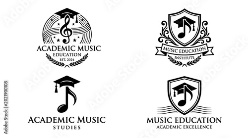 Music Education Academic Logos.