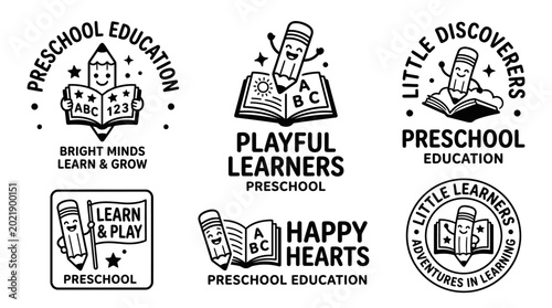 Preschool education logo designs.