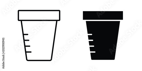 Foto Urine test icon symbol. Flat Vector illustration set