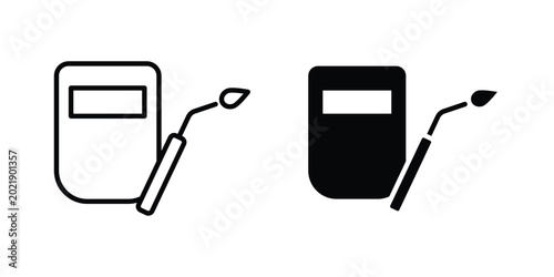 Tableau sur toile Welding icon symbol. Flat Vector illustration set