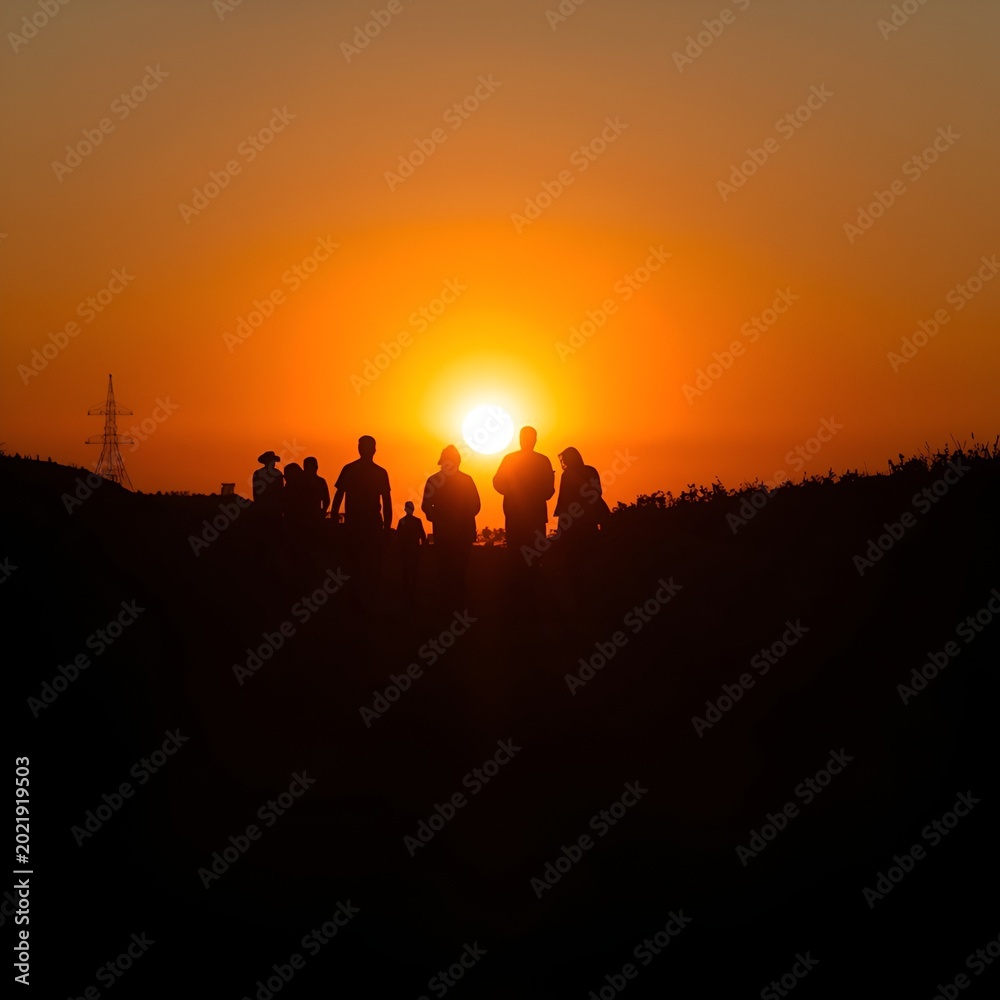 Fototapeta premium sunset in the desert