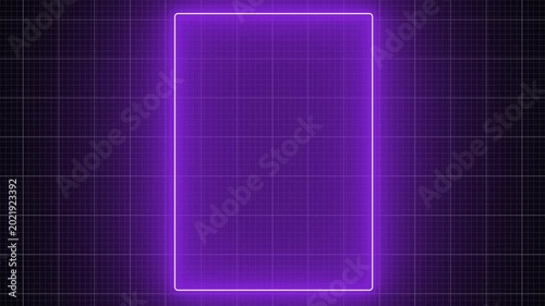 glowing rectangle line, Square line spectrum looping 