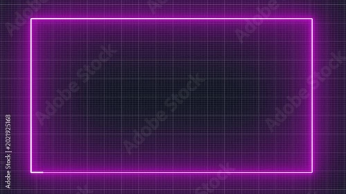 glowing rectangle line, Square line spectrum loopo