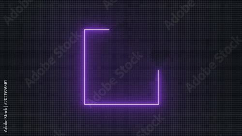 glowing rectangle line, Square line spectrum loopo