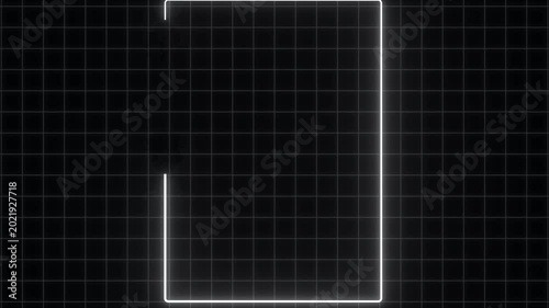 glowing rectangle line, Square line spectrum loopo
