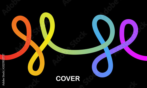 Vibrant rainbow infinity loop design element