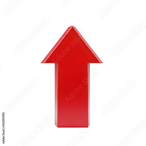 Bright red upward arrow icon