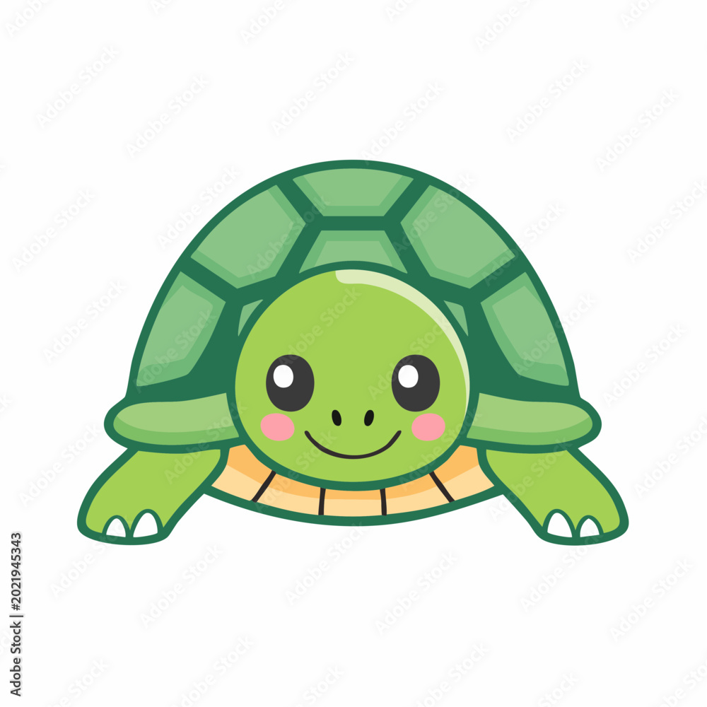 Obraz premium Cute Cartoon Turtle Illustration