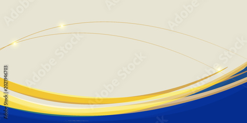 Abstract elegant blue luxury background with gold line. Modern futuristic background.