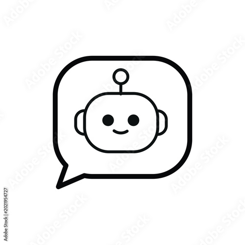 Chatbot AI Outline Icons Collection