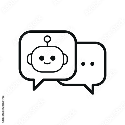Chatbot AI Outline Icons Collection