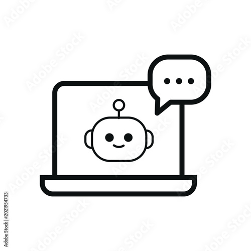 Chatbot AI Outline Icons Collection