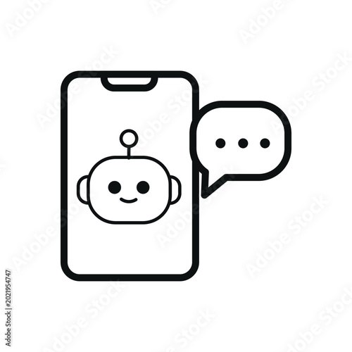 Chatbot AI Outline Icons Collection