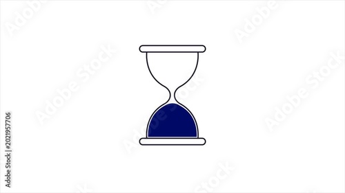 Hourglass Sand Timer Animation, Time Passing Countdown Concept Motion Graphics With RGB+Alpha Background