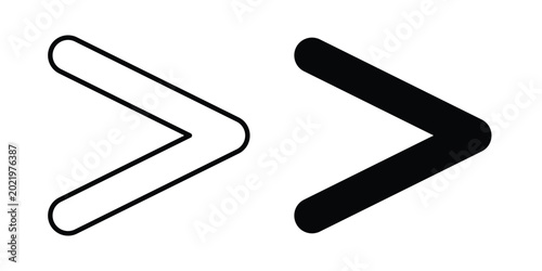 Tablou pe pânză Is greater than icon. Doodle Icon in Minimal Line Art Style