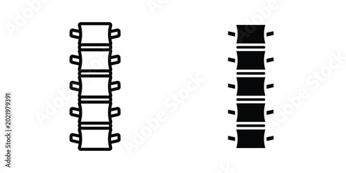 Fotografie Spine Bone icon. Doodle Icon in Minimal Line Art Style