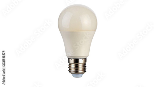 Tableau sur toile Classic frosted glass incandescent light bulb with a golden metallic base for el