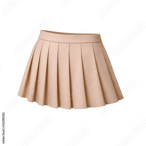 Women’s Pleated Skater Skirt Mockup PNG Transparent
