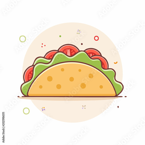 Stylized Taco Illustration