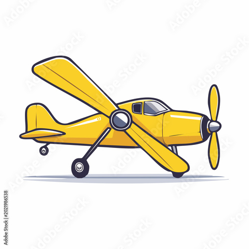 Yellow Cartoon Airplane