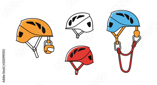 HelmetClimb Line art vector simple abstract design illustration