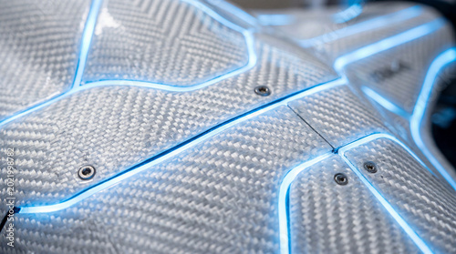 White Carbon-Fiber Robotic Texture