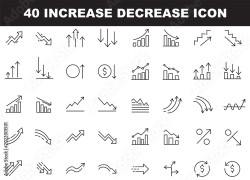 Obraz na płótnie Increase and Decrease icon set