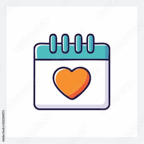 Calendar with Heart Icon