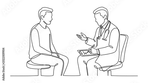 Doctor and patient in a consultation.