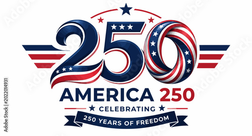 America 250 celebrating 250 years of freedom with wings