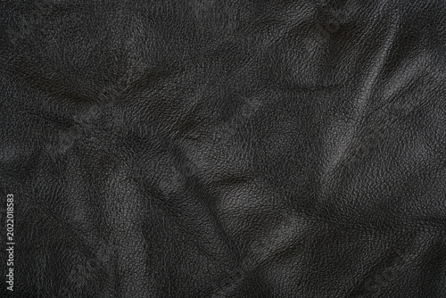 Black leather fabric texture surface