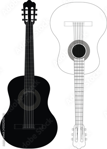 acoustic guitar vector illustration