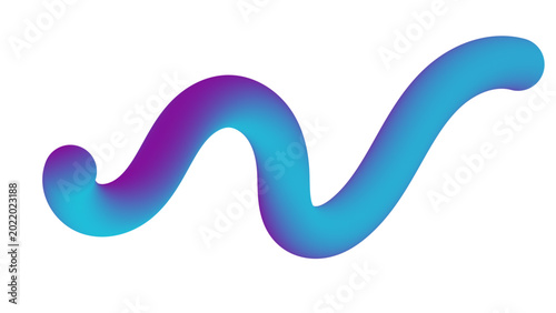 Abstract Gradient Wave Shape with Modern Fluid Ribbon Design on Minimal Background