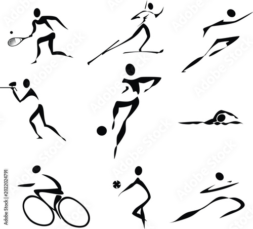 set of sport silhouettes