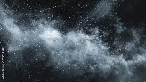 Cosmic Nebula with Starfield