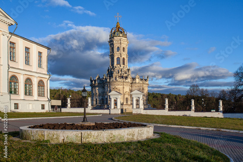 Photography Grand tower rises above serene park grounds