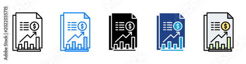 Fotografía Monetary icon set multiple style collection
