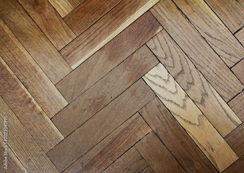 Bild auf Leinwand Parqué suelo madera veteado acuchillar, barnizar y lijar parquet tarima flotante