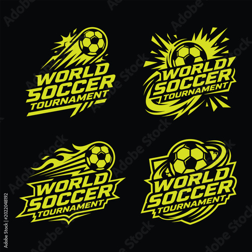 Yellow soccer tournament logos on black background And, World Cup 2026, FIFA World Cup, World Cup, World Cup champions 2026, champions 2026.