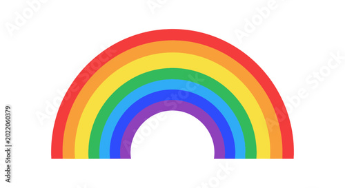 Vibrant rainbow illustration against white background for graphic design