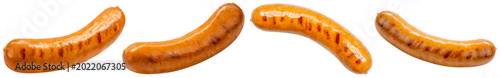 Φωτογραφία Delicious grilled sausages, perfectly browned with enticing grill marks, ready for a meal