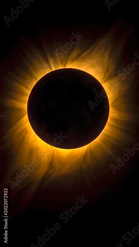 Solar Eclipse Dark Sun Space.